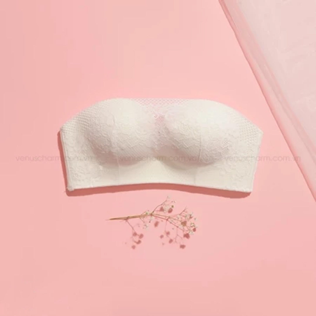 3cm PUSH-UP Strapless Wireless Bra – Anti-Slip Silicone Edge & Palm-Shaped Padding