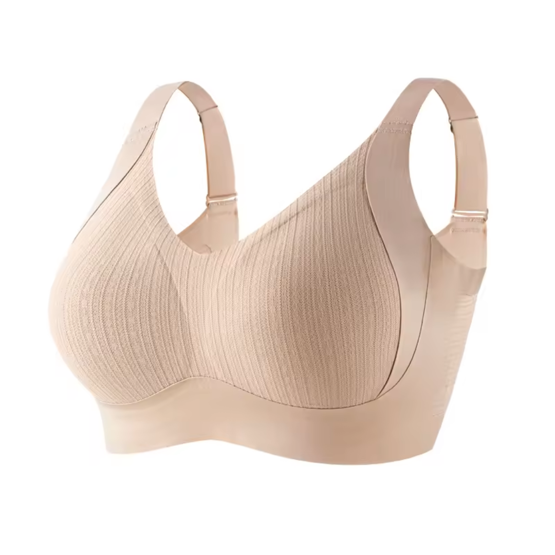 [M-5XL] Big Size Wireless Bra Full Cup Lifting Bra Anti-Sagging Side Support Soft Bra for Big Bust