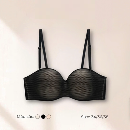 Anti-Slip Strapless Bra Wireless Push Up Bra 3cm Padding Seamless Bandeau Bra Multiway Invisible Bra