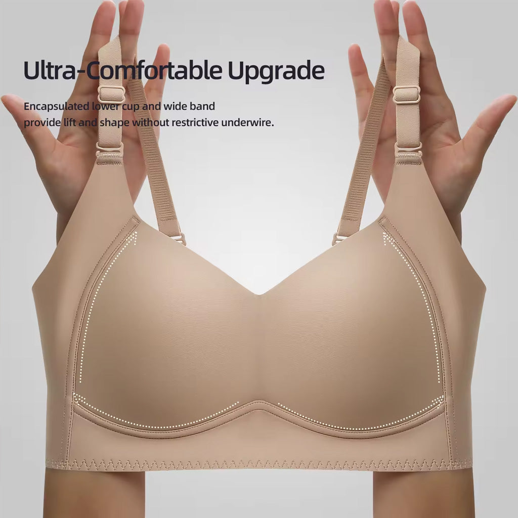 Plus Size Wireless Support Bra Ultra Comfortable Invisible T Shirt Bra Full Coverage for Women L 3XL