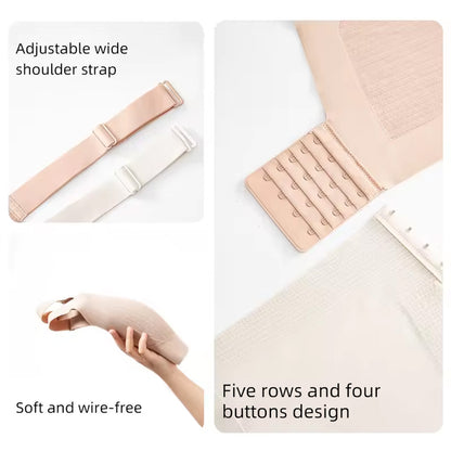 [M-5XL] Big Size Wireless Bra Full Cup Lifting Bra Anti-Sagging Side Support Soft Bra for Big Bust