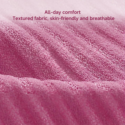Big Size Front Buckle Wireless Bra Soft Ribbed Cotton Bra for Middle-Aged Senior Women Comfort
