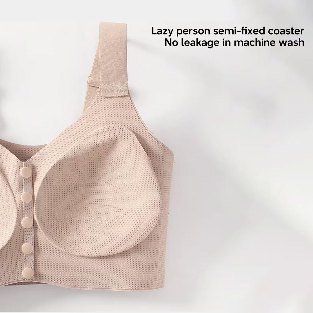 Big Size Front Button Bra Wireless Vest Style Anti-Sagging Lifting Bra for Middle-Aged Senior Women