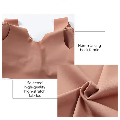 Convenient Front Snap Bra for Elderly Wireless Soft Cotton Bra for Middle-Aged Senior Women Comfort