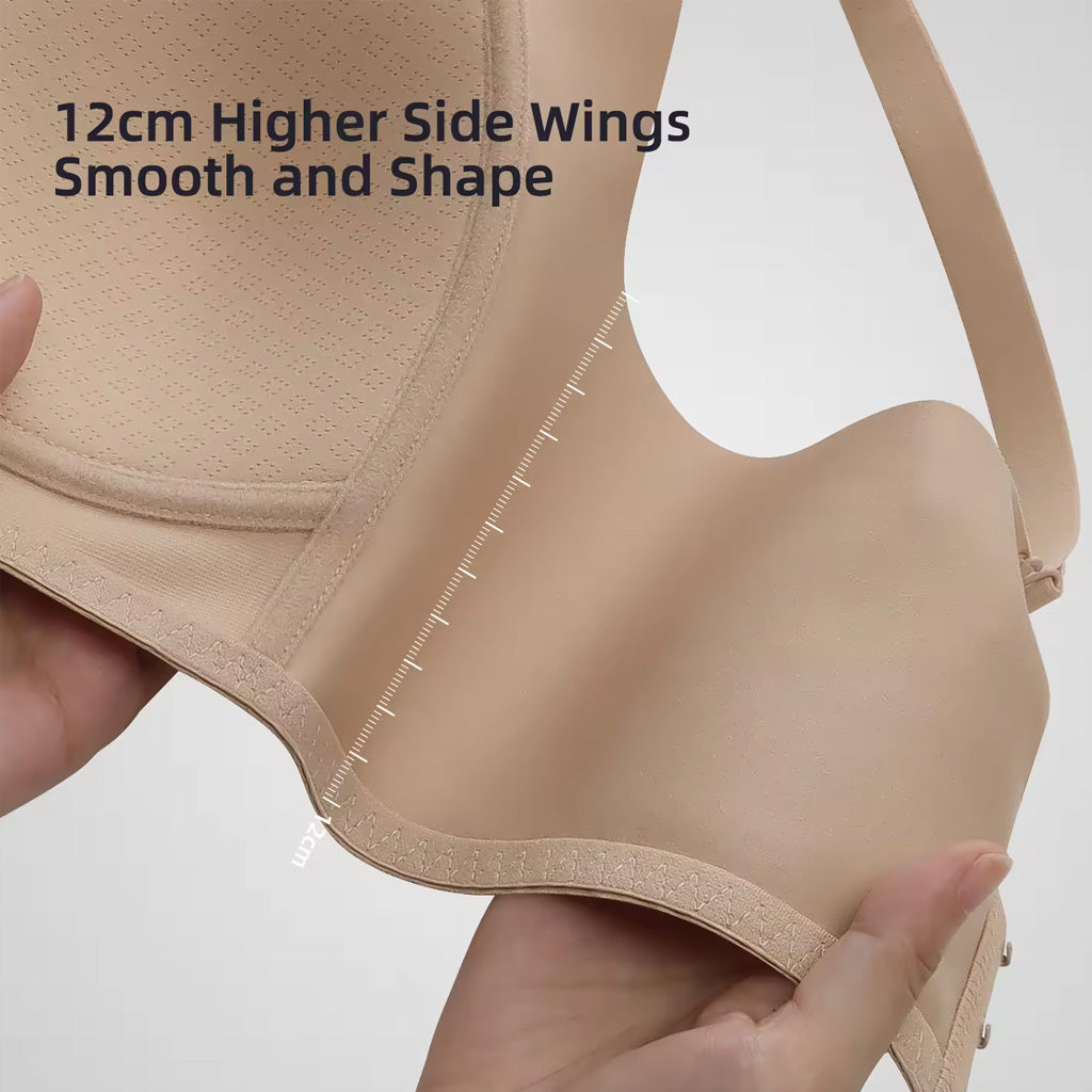 Plus Size Wireless Support Bra Ultra Comfortable Invisible T Shirt Bra Full Coverage for Women L 3XL
