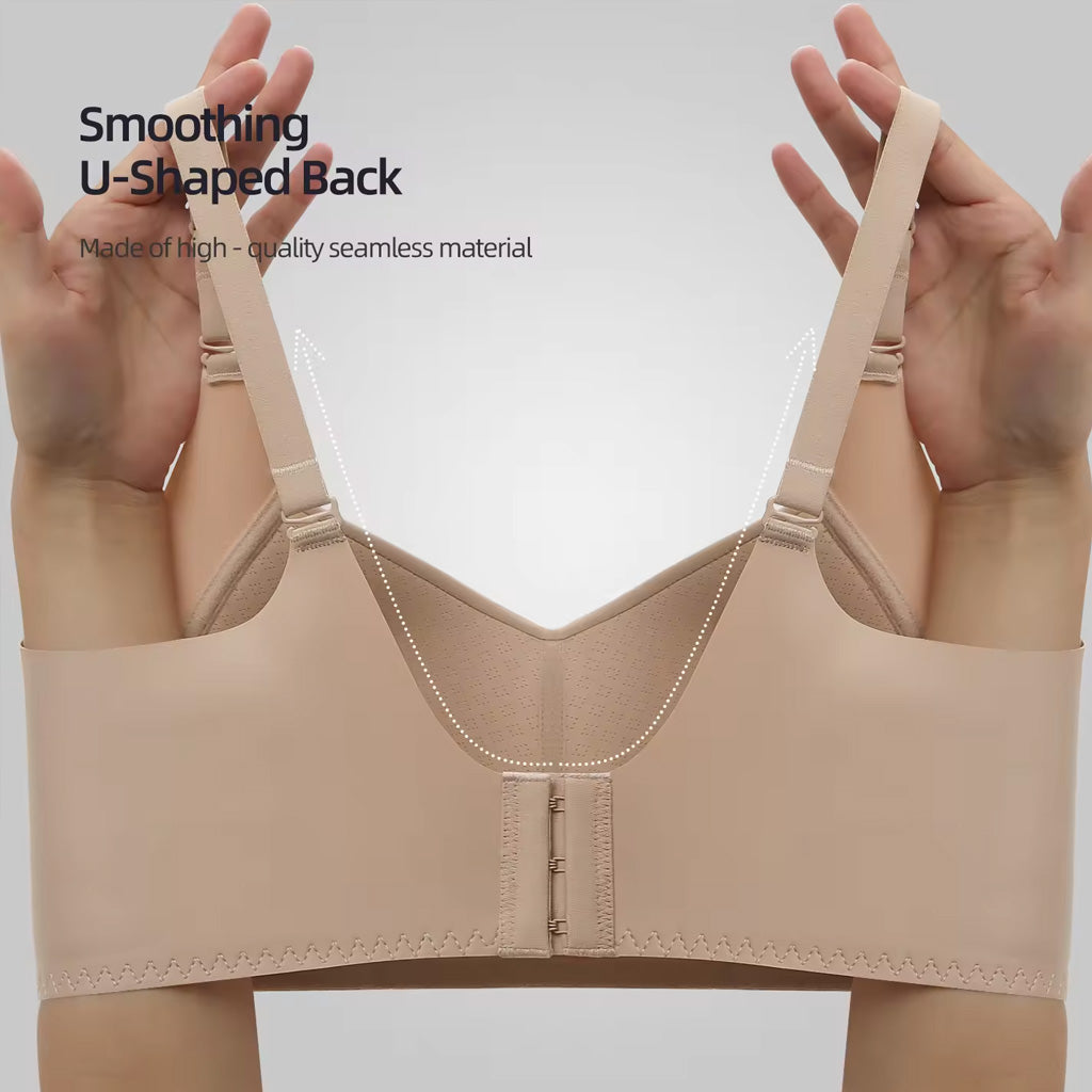 Plus Size Wireless Support Bra Ultra Comfortable Invisible T Shirt Bra Full Coverage for Women L 3XL