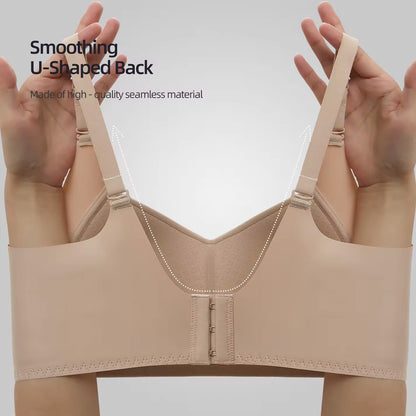Plus Size Wireless Support Bra Ultra Comfortable Invisible T Shirt Bra Full Coverage for Women L 3XL