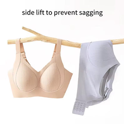 [M-5XL] Big Size Wireless Bra Full Cup Lifting Bra Anti-Sagging Side Support Soft Bra for Big Bust