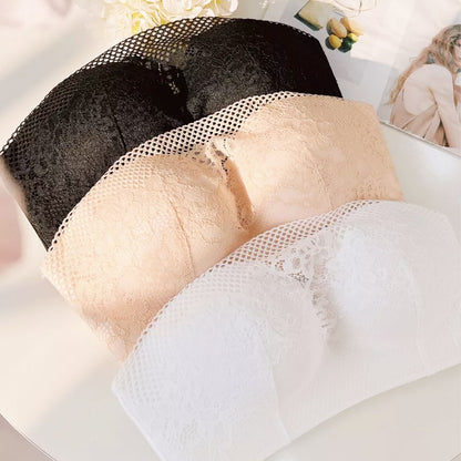 3cm PUSH-UP Strapless Wireless Bra – Anti-Slip Silicone Edge & Palm-Shaped Padding