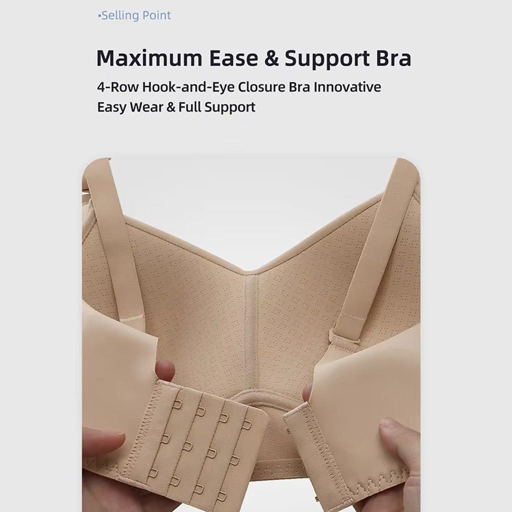 Plus Size Wireless Support Bra Ultra Comfortable Invisible T Shirt Bra Full Coverage for Women L 3XL